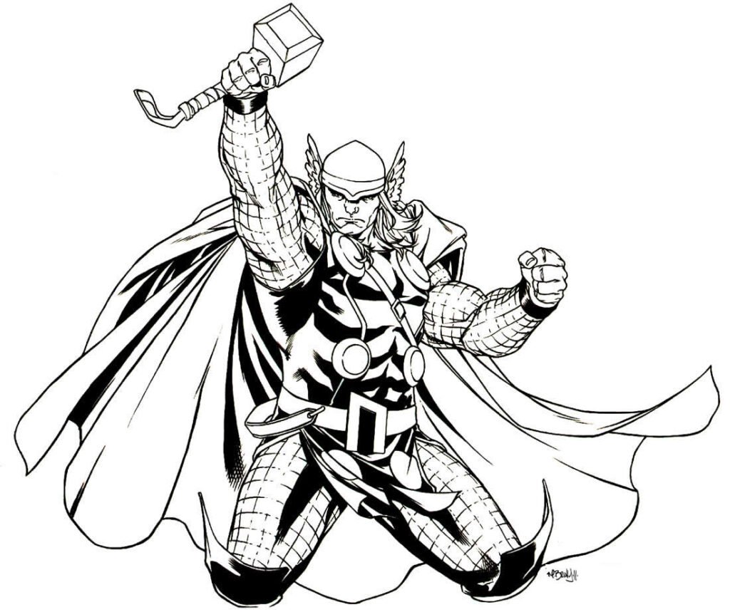 desenhos para colorir thor 13a