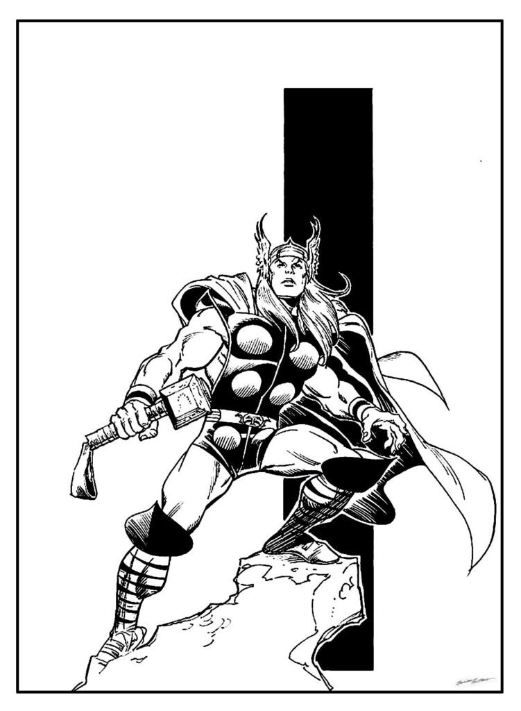 desenhos para colorir thor 15