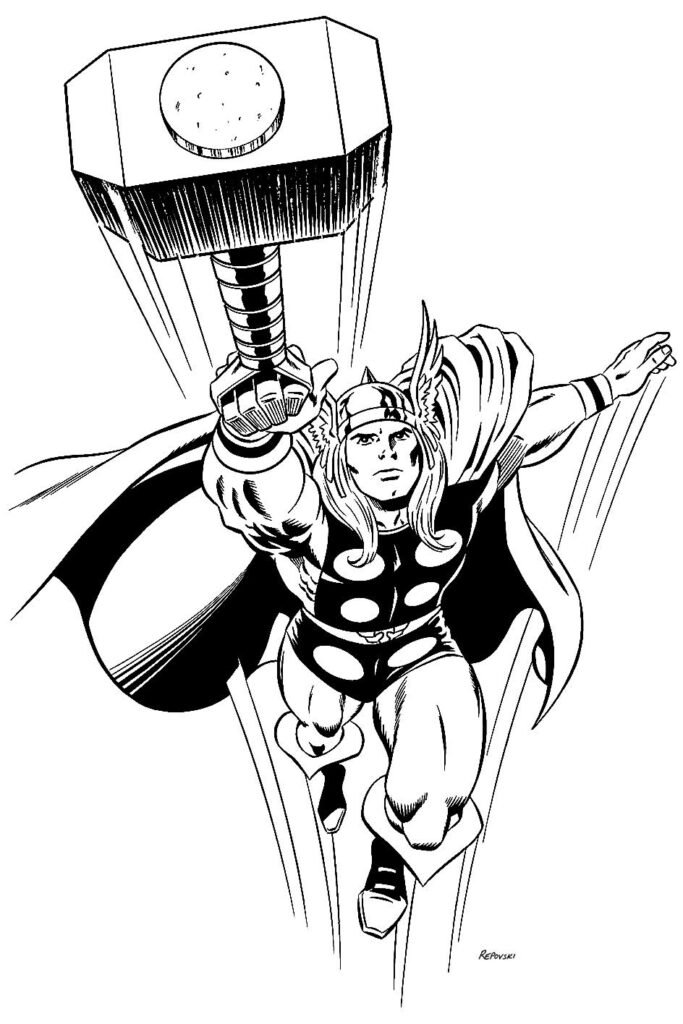 desenhos para colorir thor 19