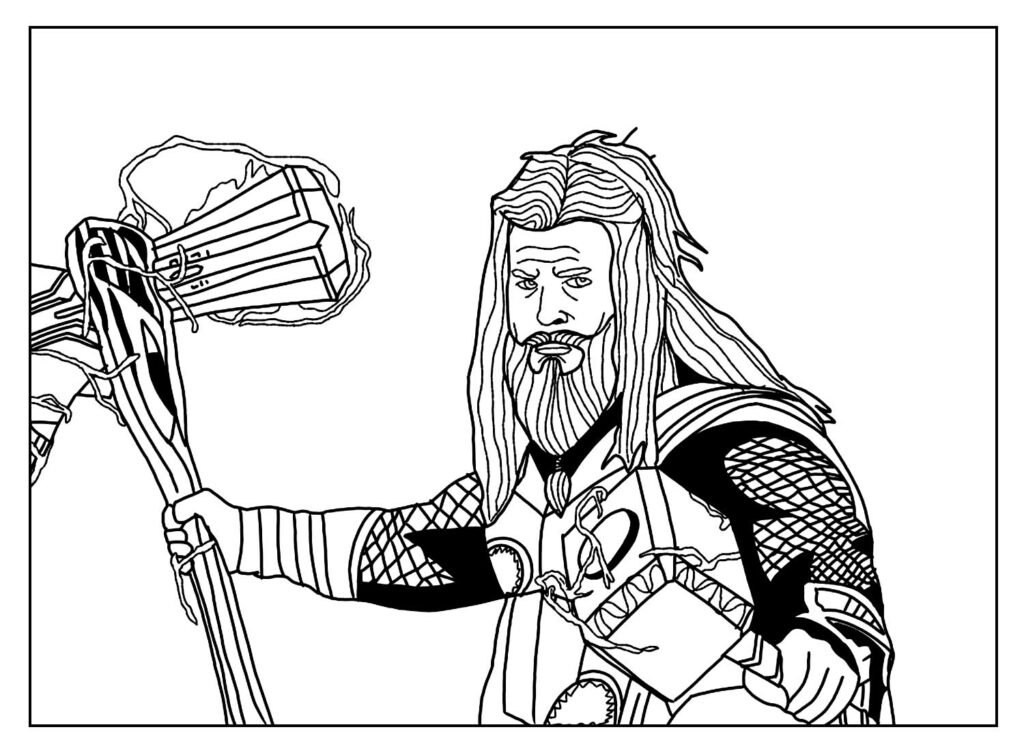 desenhos para colorir thor 2