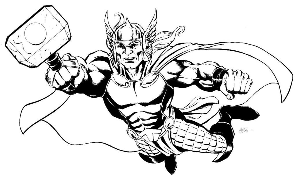 desenhos para colorir thor 20