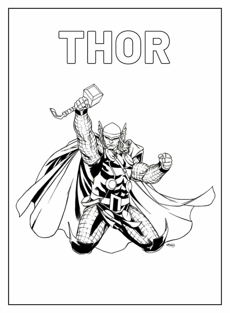 desenhos para colorir thor 21