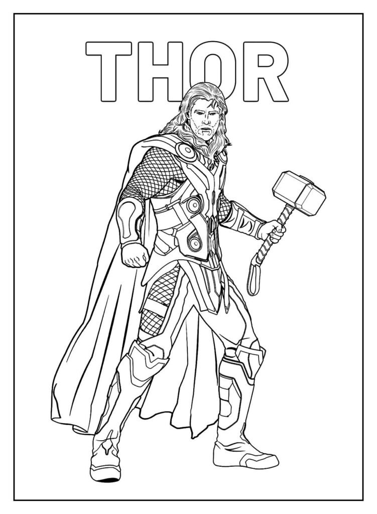 desenhos para colorir thor 22