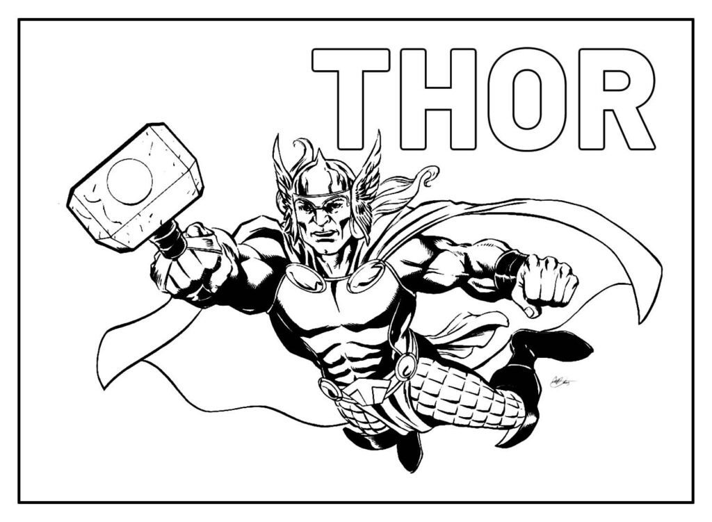 desenhos para colorir thor 24