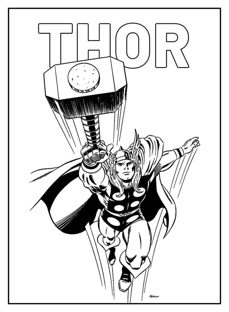 desenhos para colorir thor 25