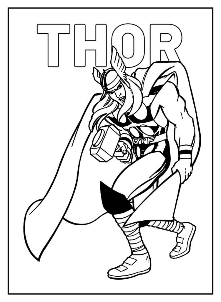 desenhos para colorir thor 26