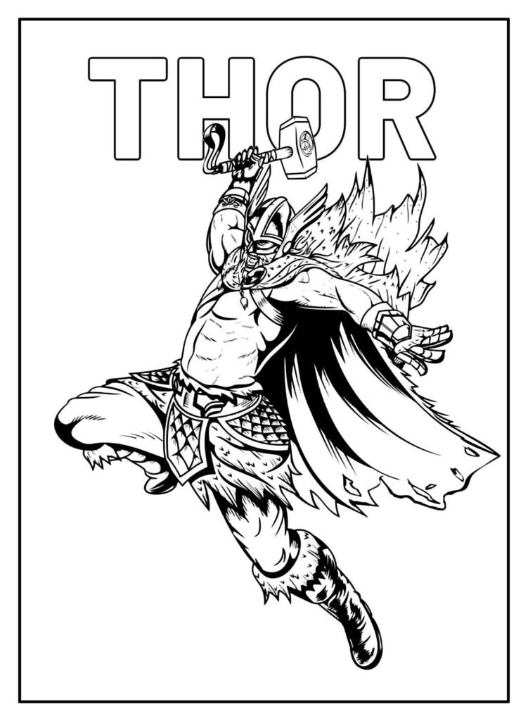 desenhos para colorir thor 27