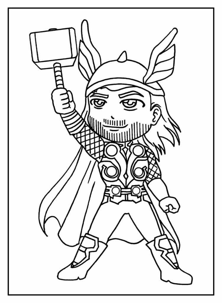 desenhos para colorir thor 32