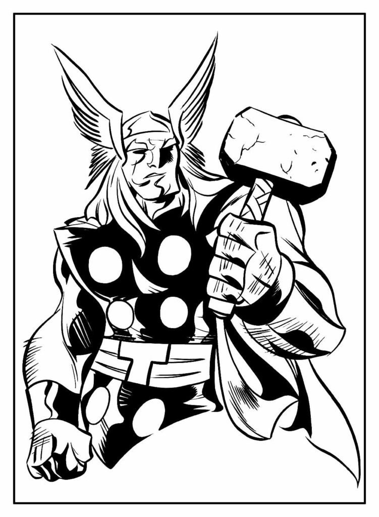 desenhos para colorir thor 33