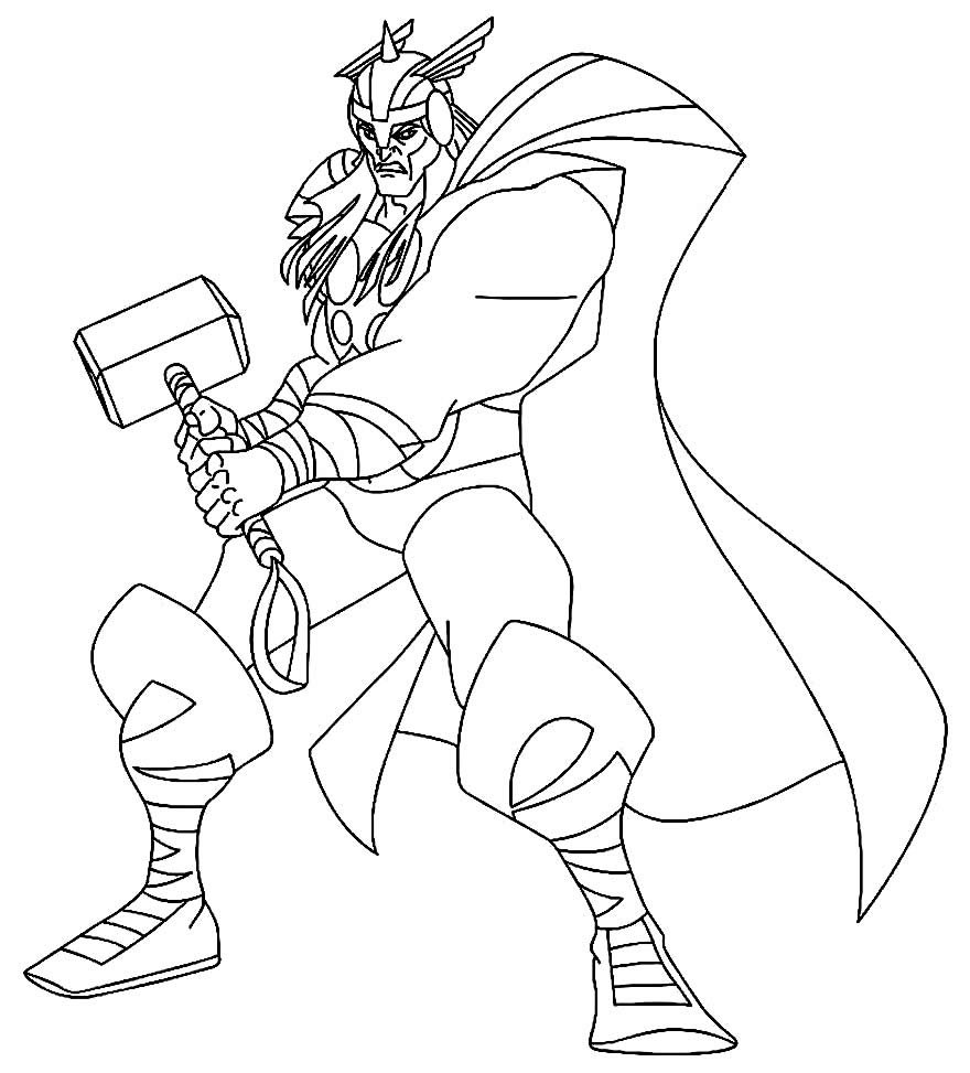 desenhos para colorir thor 6