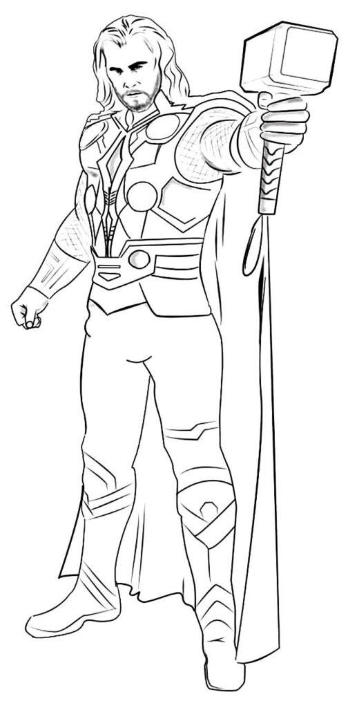 desenhos para colorir thor 7