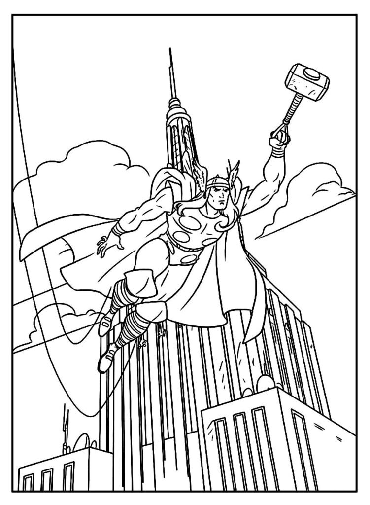 desenhos para colorir thor 8