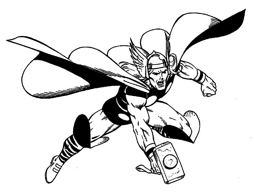 desenhos para colorir thor 9