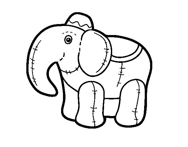 elefante para colorir e pintar