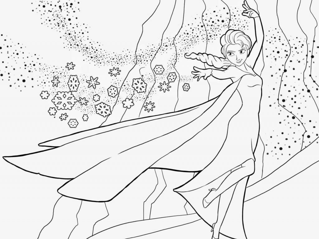 elsa para colorir e pintar