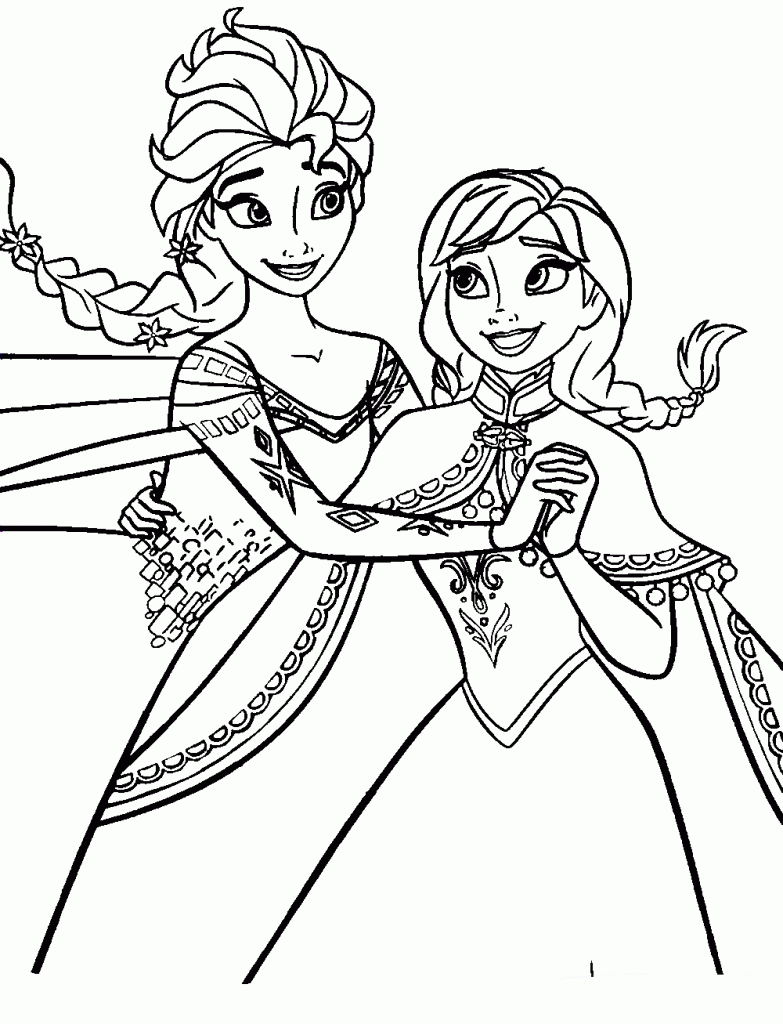 elsa para colorir e pintar