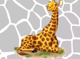 girafa para colorir