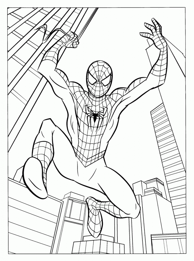 homem aranha para colorir e pintar