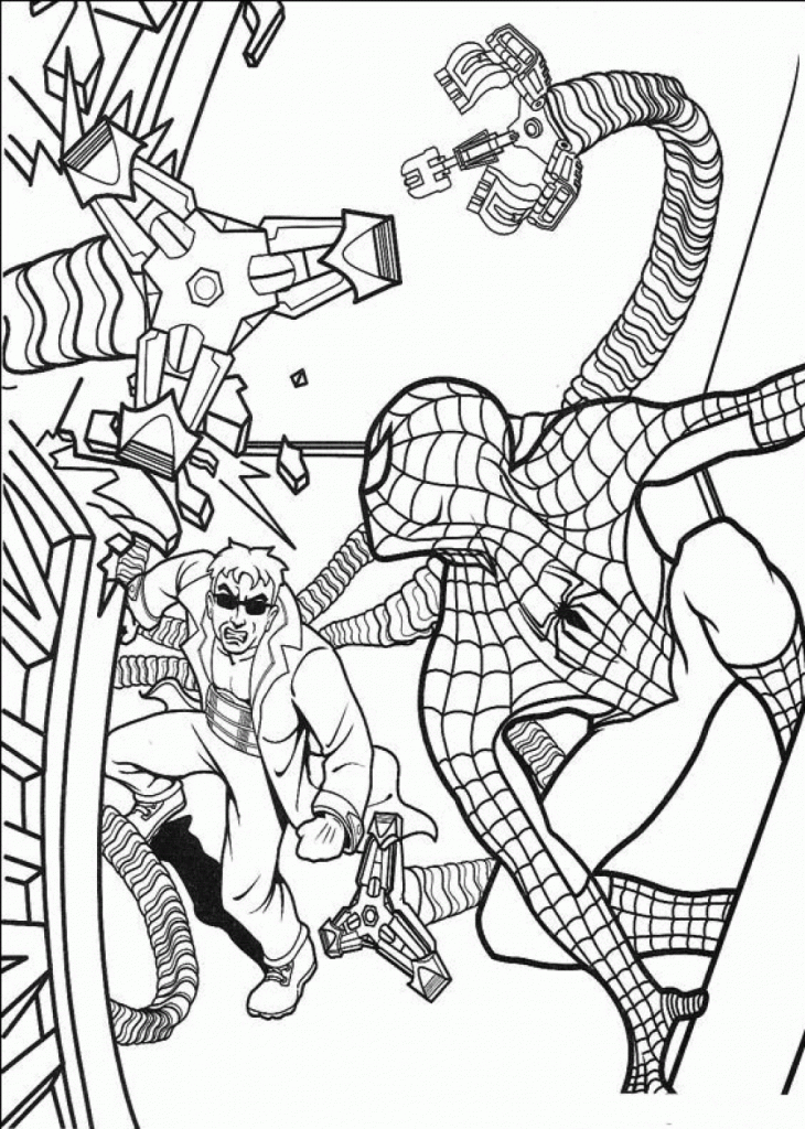 homem aranha para colorir e pintar