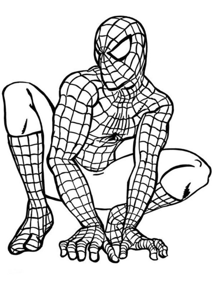 homem aranha para colorir e pintar