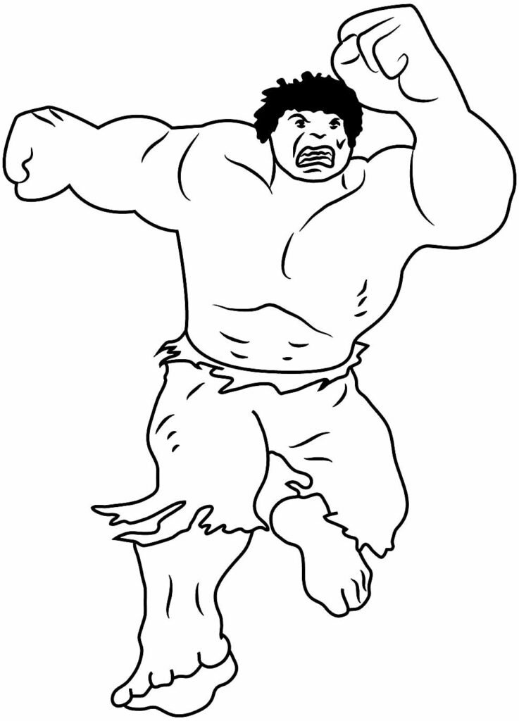 hulk colorir desenho 2