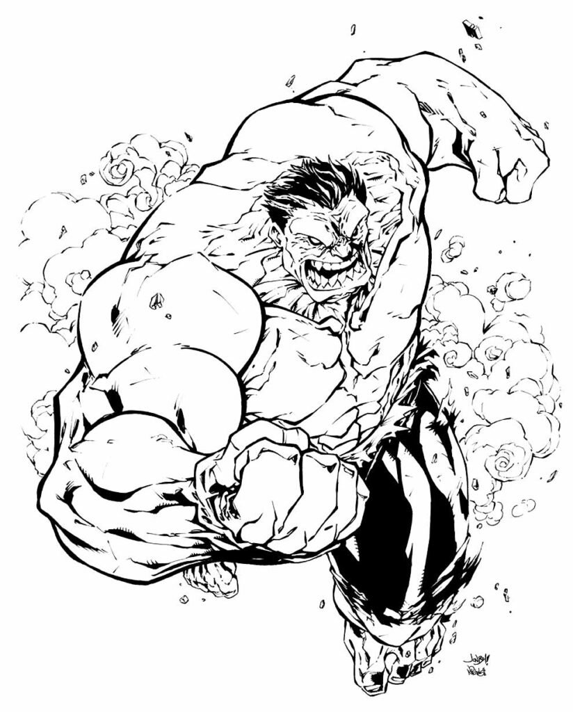 hulk colorir desenho 9