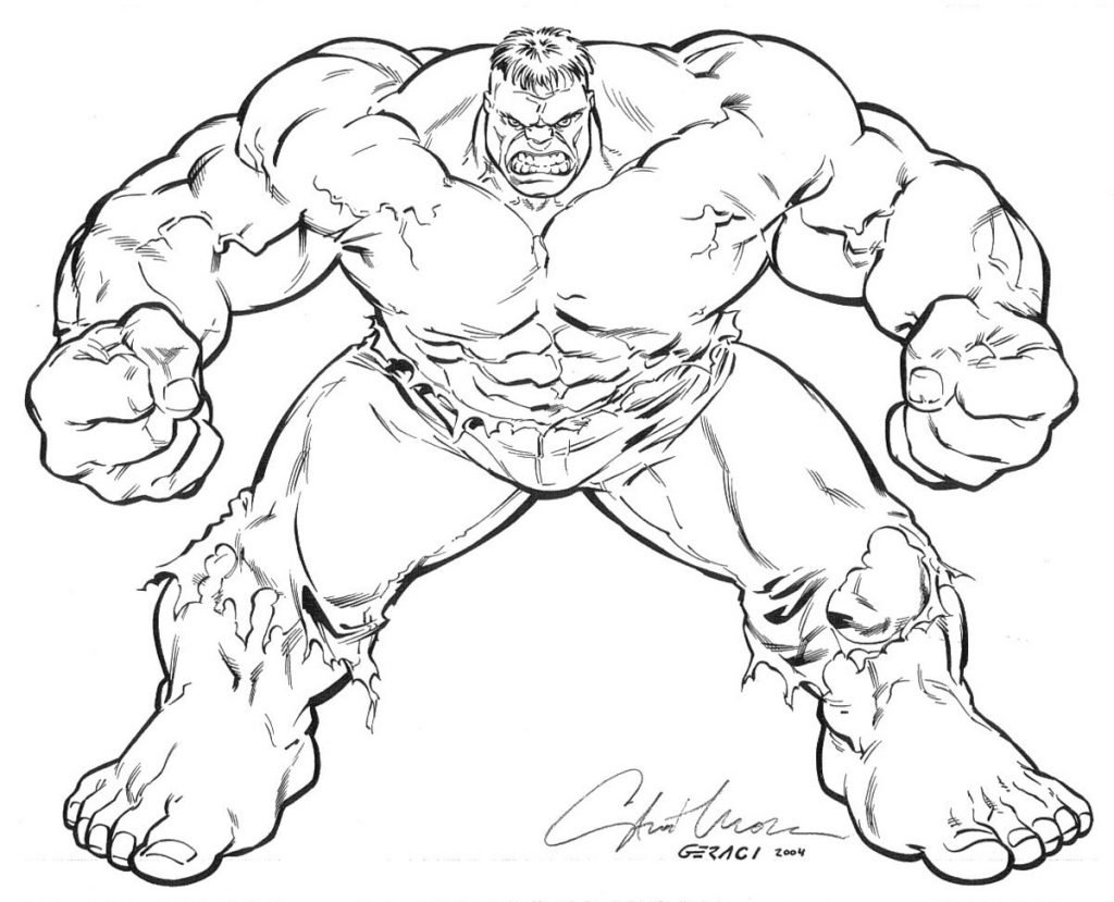 hulk para colorir e pintar