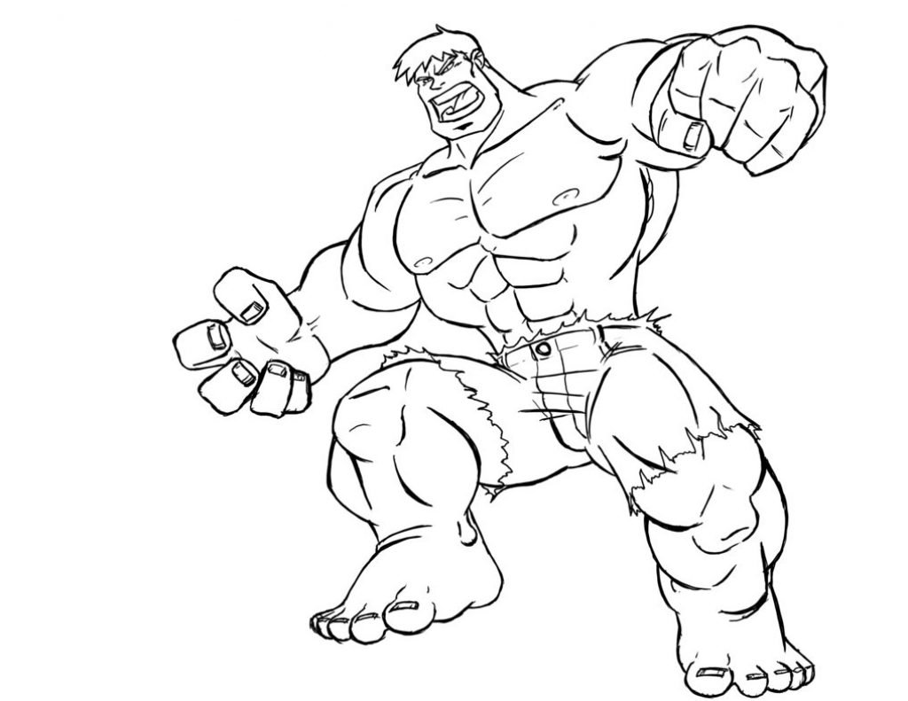 hulk para colorir e pintar