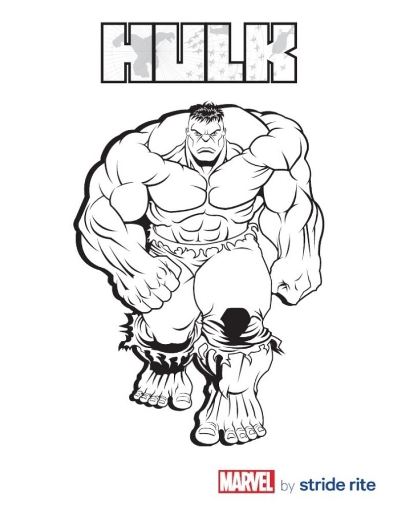 Hulk para Colorir e Imprimir - Muito Fácil - Colorir e Pintar