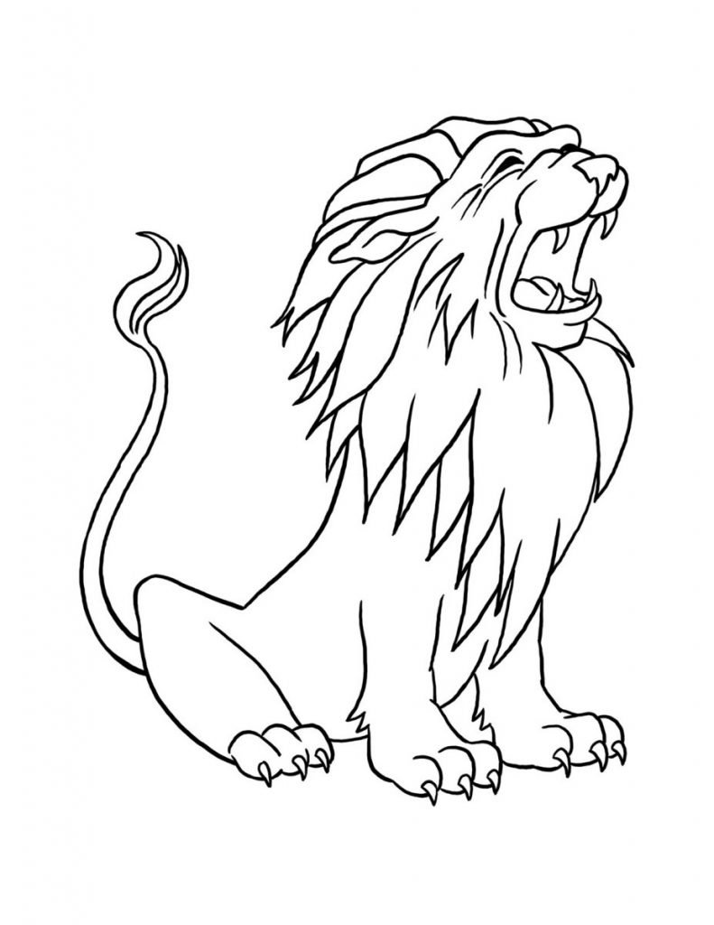 leão para colorir e pintar