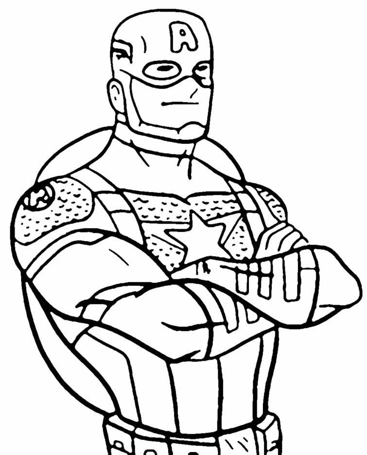 lindo desenho para colorir de capitao america 1