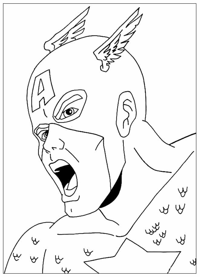 lindo desenho para colorir de capitao america 15