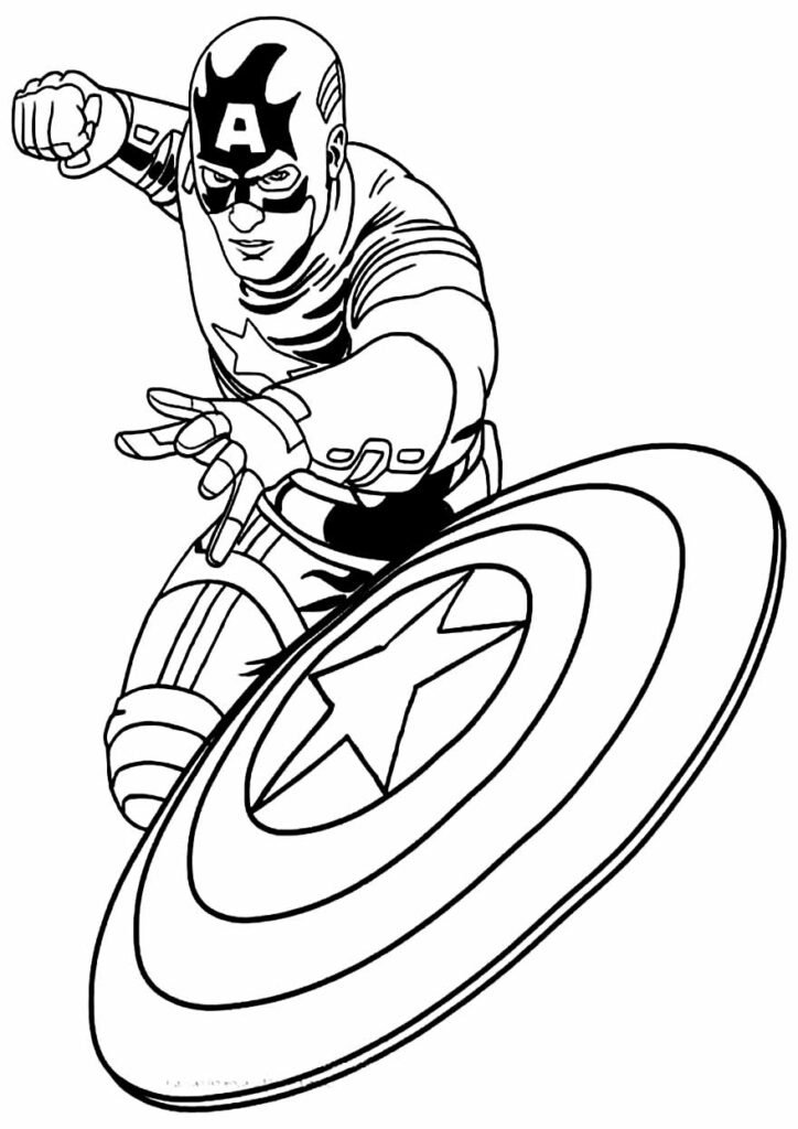 lindo desenho para colorir de capitao america 3 lindo desenho para colorir de capitao america 3
