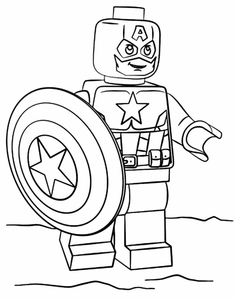 lindo desenho para colorir de capitao america 9