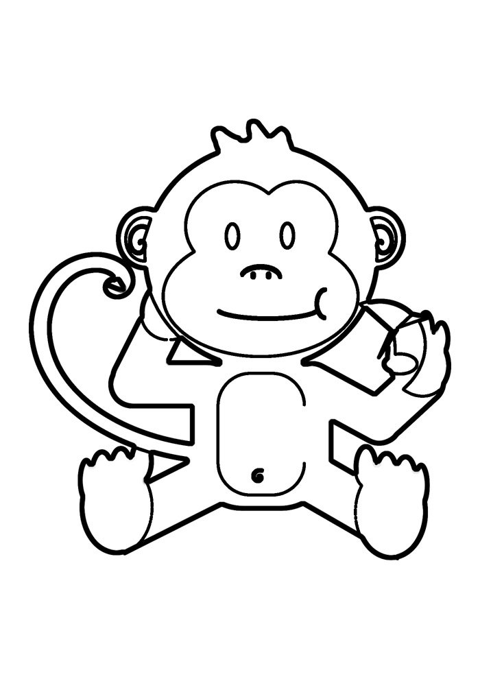 macaco para colorir 2