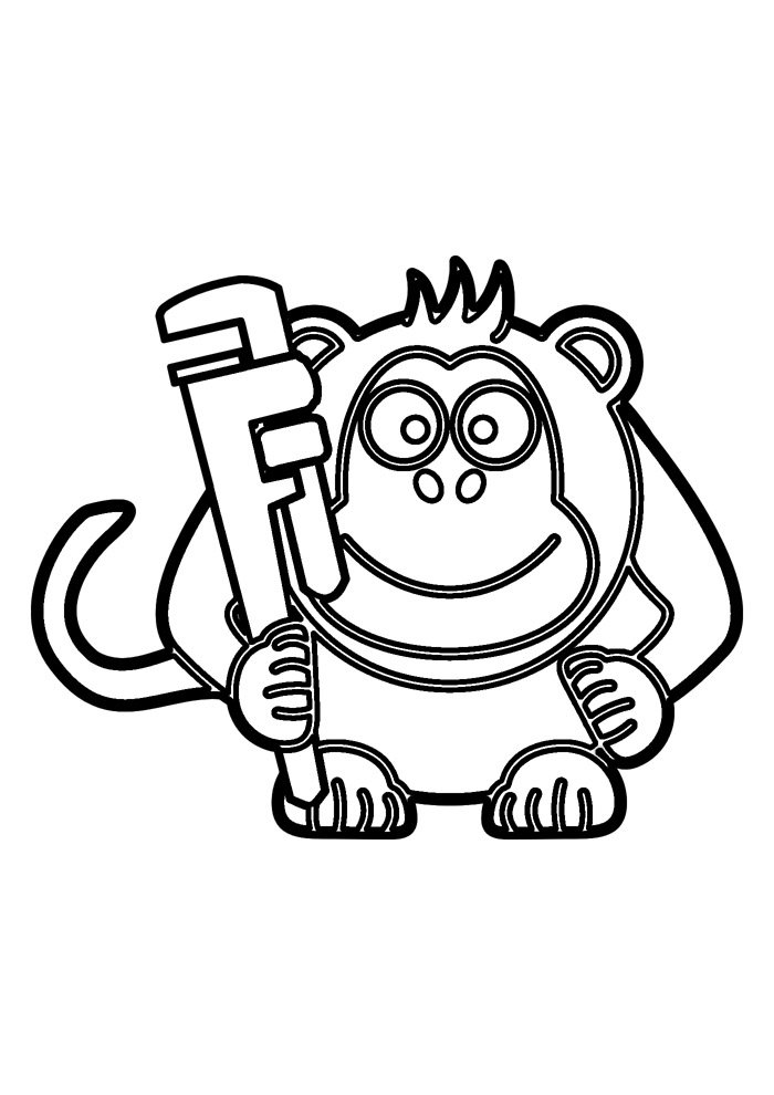 macaco para colorir 24