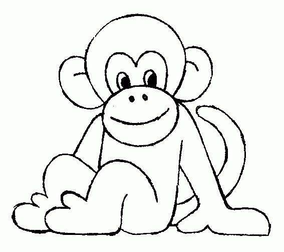 desenho de macaco para colorir para crianças 5073806 Vetor no Vecteezy