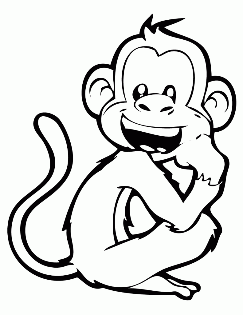 macaco para colorir e pintar