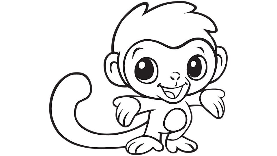 Macaco para Colorir e Imprimir Muito Fácil Colorir e Pintar