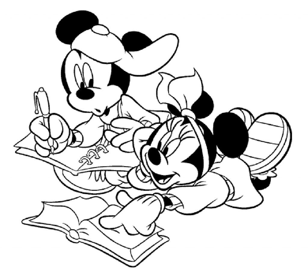 mickey e minnie para colorir e pintar