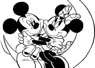 mickey e minnie para colorir e pintar
