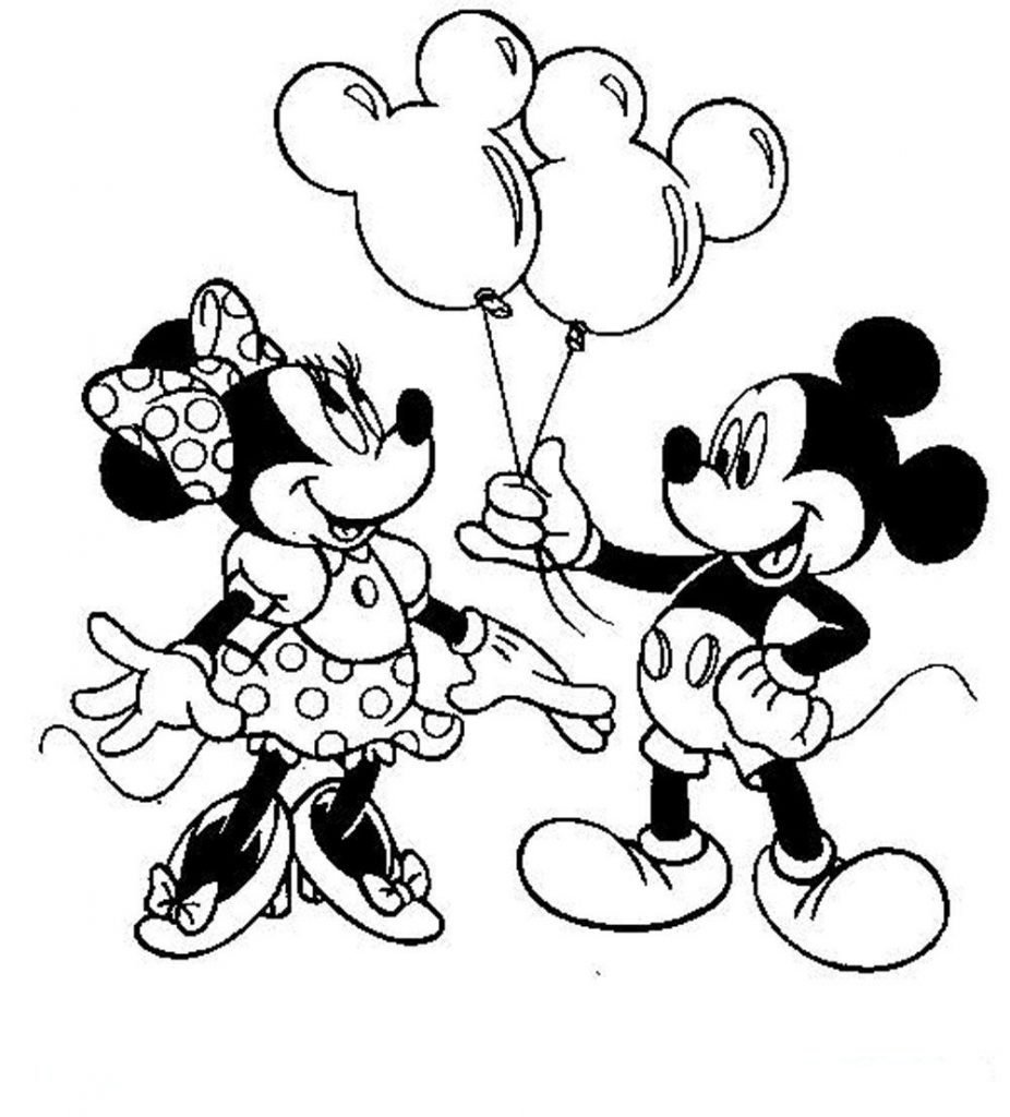 mickey e minnie para colorir e pintar