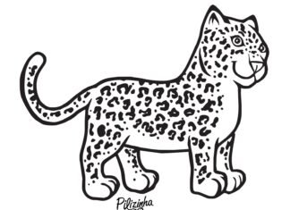 Onça para Colorir e Imprimir – Muito Fácil onça para colorir e pintar