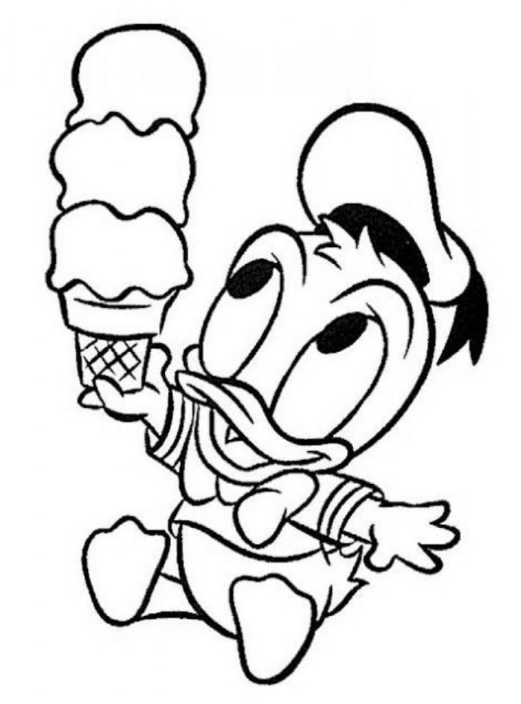 pato donald para colorir e pintar