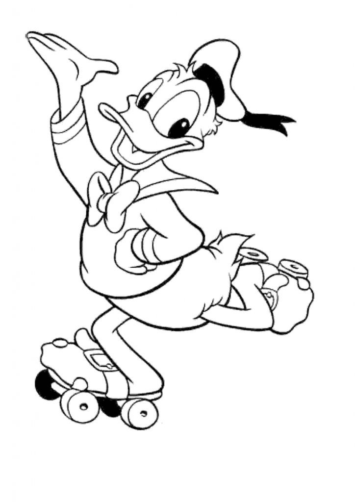 pato donald para colorir e pintar