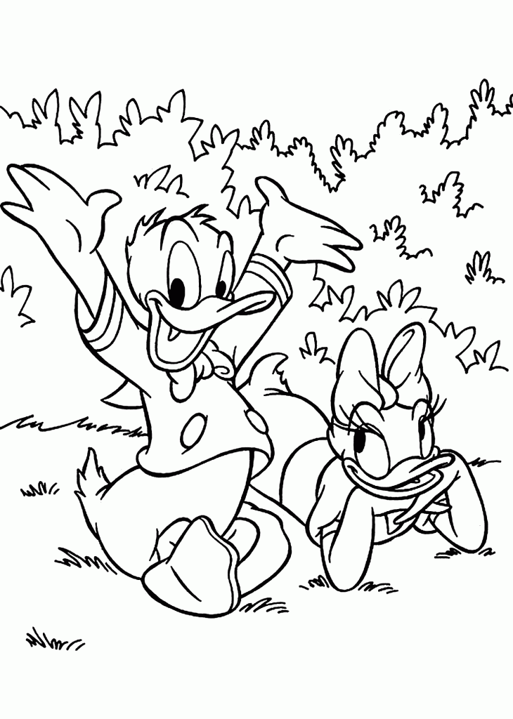 pato donald para colorir e pintar