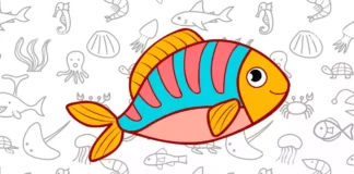 peixes para colorir