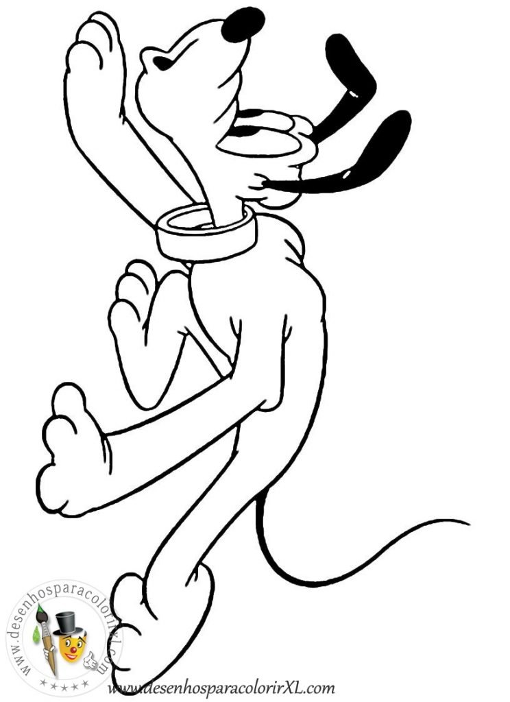 pluto para colorir e pintar