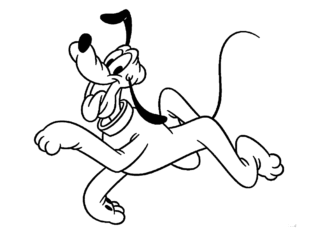pluto para colorir e pintar