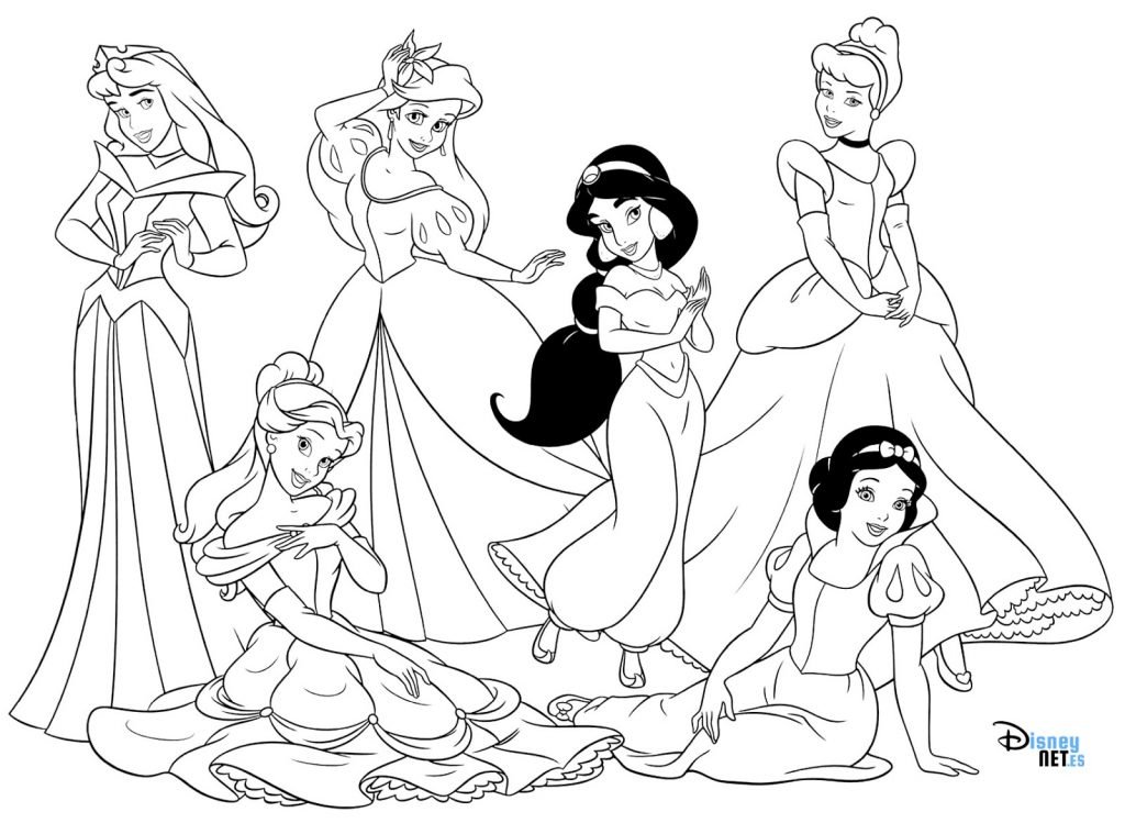 princesas para colorir e pintar